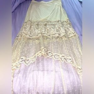 Free People high low lace skirt